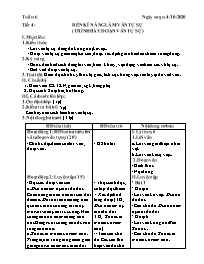 Giáo án Tự chọn Ngữ văn 6 - Tiết 4: Rèn kĩ nă