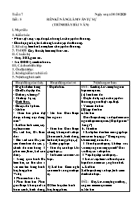 Giáo án Tự chọn Ngữ văn 6 - Tiết 5: Rèn kĩ nă