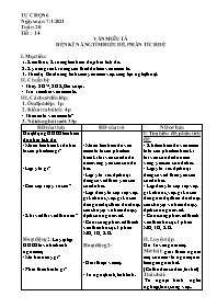 Giáo án Tự chọn Ngữ văn 6 - Tuần 20, Tiết 14: