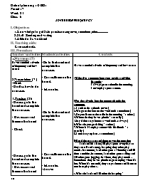 Giáo án Tự chọn Tiếng Anh 6 - Period 17: Adve