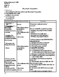 Giáo án Tự chọn Tiếng Anh 6 - Period 19: Be g