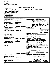 Giáo án Tự chọn Tiếng Anh 6 - Week 22, Period