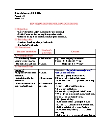 Giáo án Tự chọn Tiếng Anh 6 - Week 24, Period