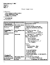 Giáo án Tự chọn Tiếng Anh Lớp 6 - Week 19, Pe
