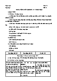 Giáo án Vật lí 6 - Tiết 33, Bài 30: Tổng kết