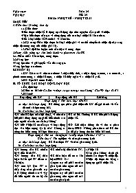 Giáo án Vật lí 6 - Tuần 24+25