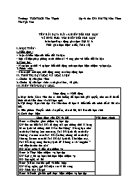 Kế hoạch bài dạy Địa lí 6 - Tuần 18 - Năm học