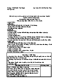 Kế hoạch bài dạy Địa lí 6 - Tuần 25+28+29 - N