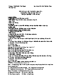 Kế hoạch bài dạy Địa lí 6 - Tuần 26 - Năm học