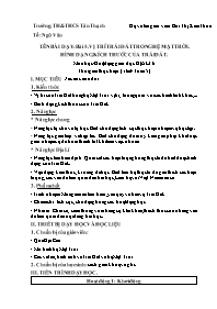 Kế hoạch bài dạy Địa lí 6 - Tuần 5-7 - Năm họ