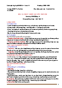 Kế hoạch bài dạy GDCD 6 - Tiết 34, Bài 12: Th