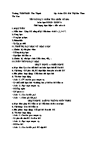 Kế hoạch bài dạy Giáo dục địa phương 6 - Tuần