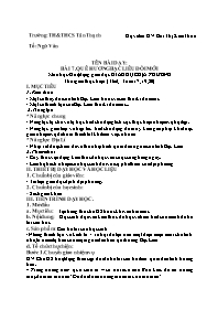 Kế hoạch bài dạy Giáo dục địa phương 6 - Tuần