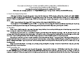 Tài liệu giảng dạy nâng cao môn Tiếng Anh 6 (