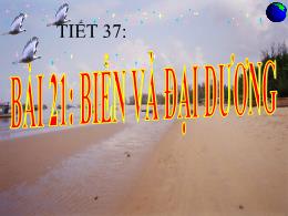 Bài giảng Địa lí 6 - Bài 24: Biển và đại dươn