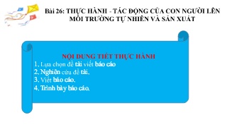 Bài giảng Địa lí 6 - Bài 26: Thực hành - Tác