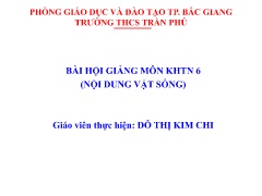 Bài giảng Khoa học tự nhiên 6 - Hệ tiêu hóa -