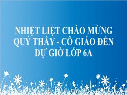 Bài giảng môn Khoa học tự nhiên 6 - Chủ đề 5 