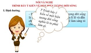 Bài giảng Ngữ văn 6 - Nói và nghe: Trình bày 