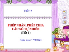 Bài giảng Toán 6 (Cánh diều) - Phép nhân, phé