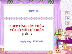 Bài giảng Toán Lớp 6 (Cánh diều) - Bài 5: Phé