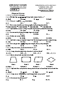 Đề kiểm tra giữa học kì 1 môn Toán 6 - Năm họ