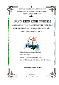 SKKN Một số giải pháp gây hứng thú giúp học s