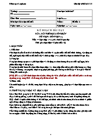 KHBD Thể Chất lớp 6 cả năm 2026-2027 - Tích h