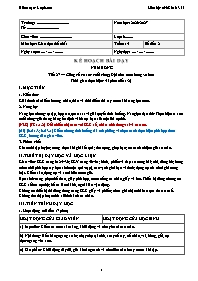 KHBD Thể Chất lớp 6 năm học 2026-2027 - Tuần