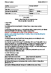 KHBD Thể Chất lớp 6 năm học 2026-2027 - Tuần