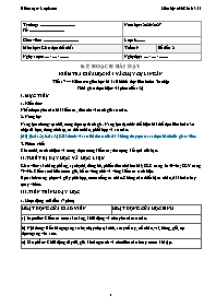 KHBD Thể Chất lớp 6 năm học 2026-2027 - Tuần