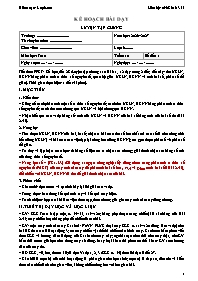 KHBD Toán lớp 6 năm học 2026-2027 - Tuần 10 (