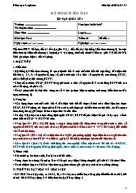 KHBD Toán lớp 6 năm học 2026-2027 - Tuần 9 (T